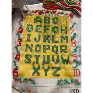 Needlepoint Made Easy Sample Kit - Partially completed